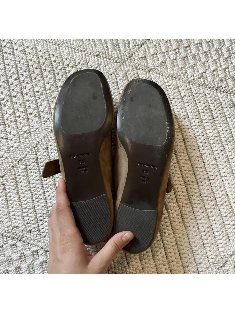 Reformation Bethany Ballet Flats in Farro Suede Studs - Picture 7 of 9